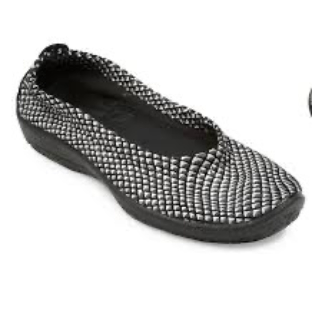 Arcopedico L15 BlackWhite Textured Ballet Flats Sz 37/US 6.5‎